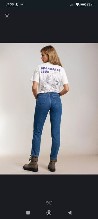 Джинси темно сині MOM FIT