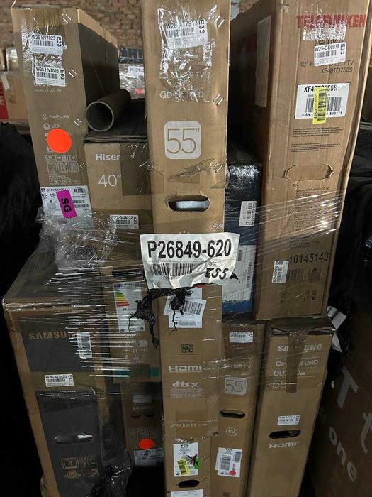 ОПТ / Телевізори з Європи / Samsung, Philips, TCL, Telefunken / Палета P26849-620 / B-Ware (робочий, можливі косметичні дефекти)