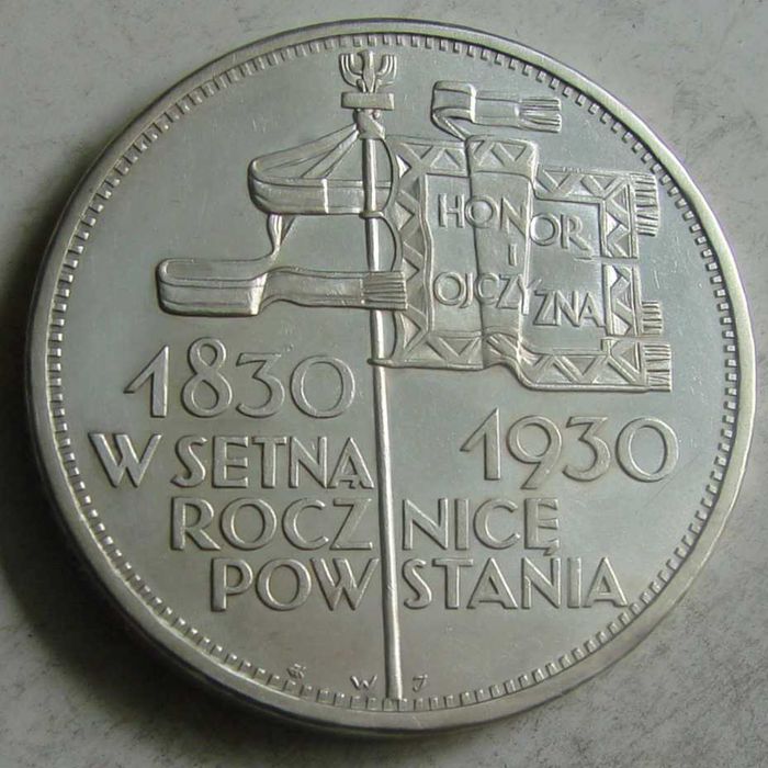 Moneta 5 złote 1930 rok Sztandar Piękna prezencja. SUPER STAN!!!