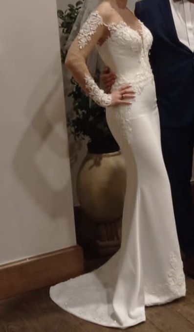 Suknia ślubna rybka syrenka uszkodzona