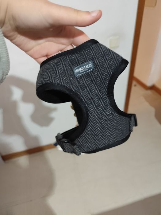 Gotoo Arnês ajustável espinha cinza para cães