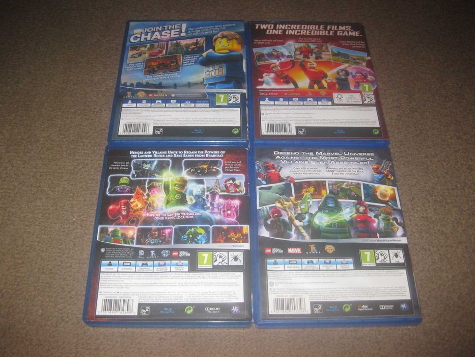 4 Jogos da Saga "Lego" para a Playstation 4 em Estado Impecável!