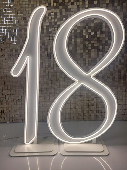 Cyfra 18 urodziny happy birthday led ledon