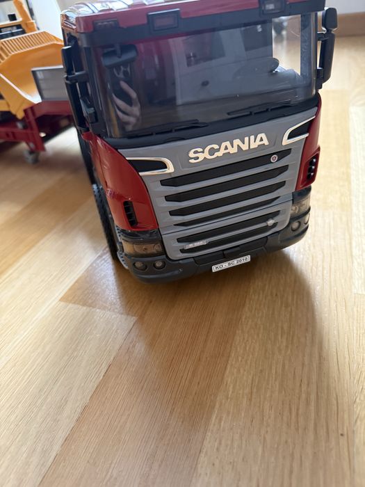 BRUDER Scania+Naczepa+Spychacz