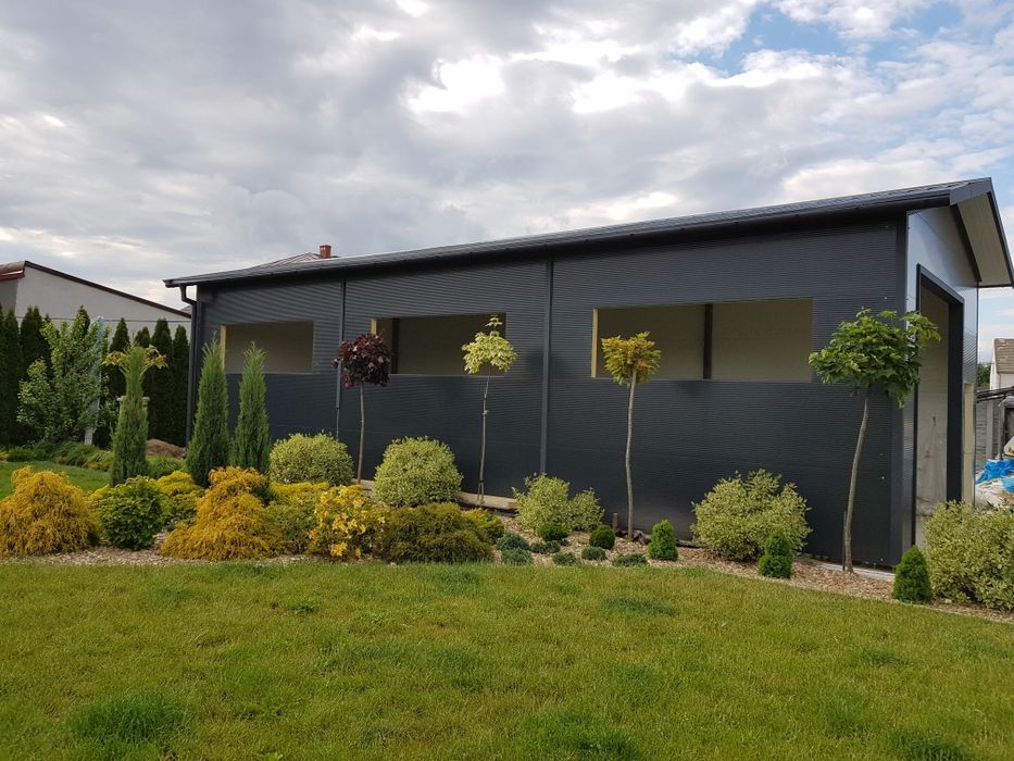 Hala garaż magazyn konstrukcja kratownice dźwigary słupy  6x20x4 laser