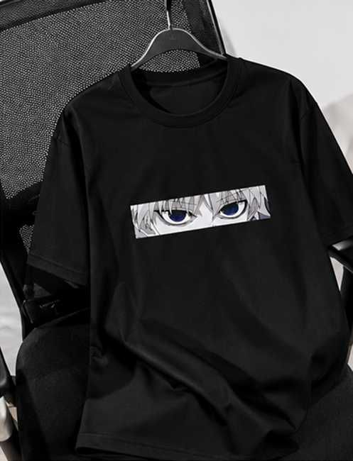 Футболка Killua Hunter x Hunter чорна розмір M з принтом