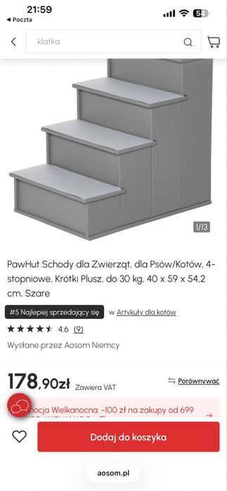 Schodki dla psa - jak nowe