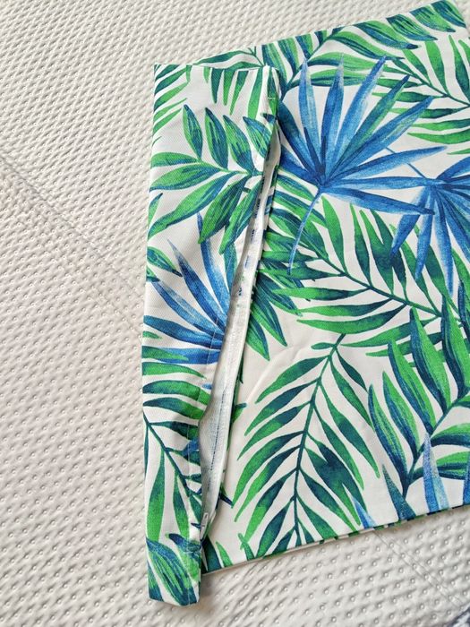 IKEA poszewka 50x50 liście palmy | tropikalna bawełna boho unikat