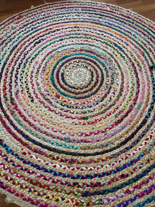 Tapete circular multicolorido