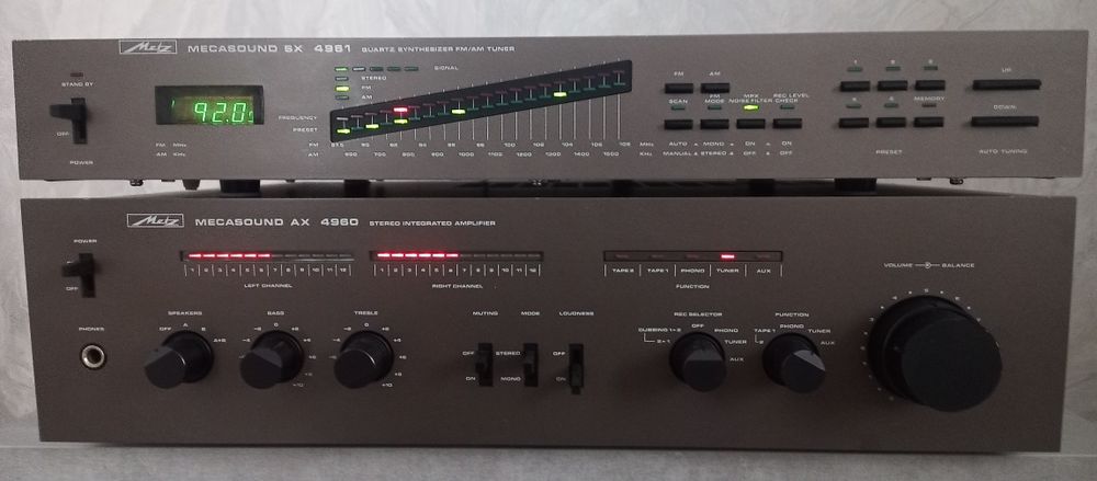 Підсилювач METZ MECASOUND SX 4960,  тюнер MECASOUND SX 4961.