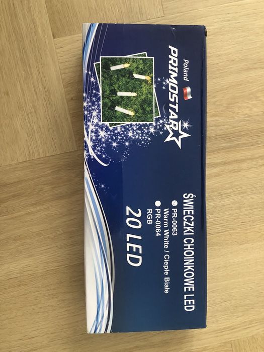 Lampki led świece na choinkę