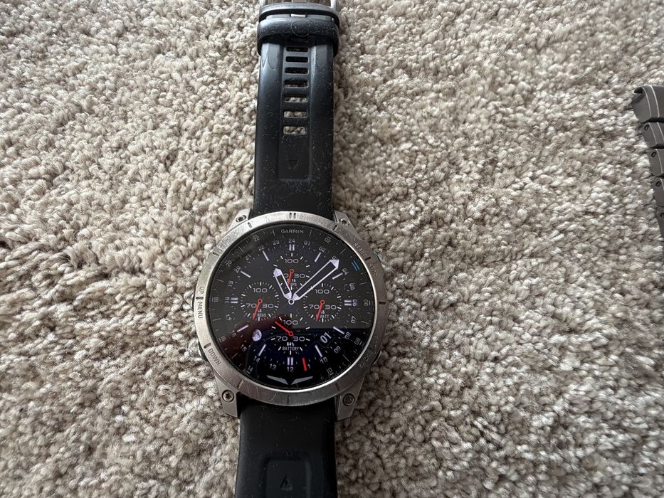 Garmin D2 Mach1 tytan lotniczy zegarek premium, komplet paskow ladowar