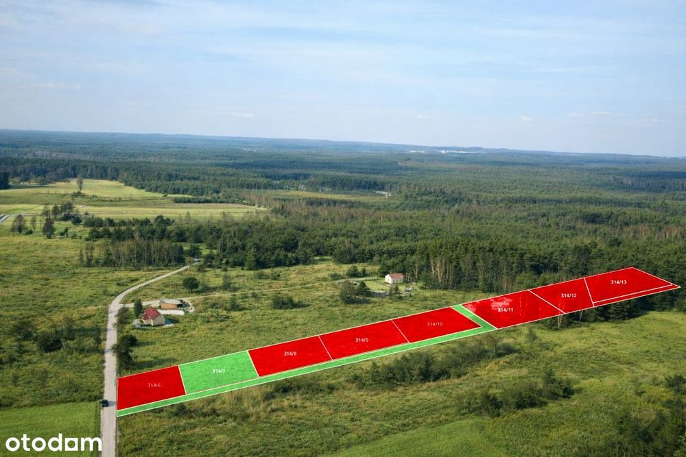 Działki budowlane w otulinie lasu