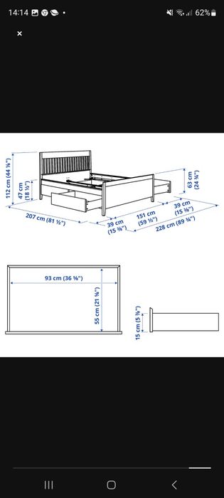 Łóżko IDANÄS Ikea 140×200