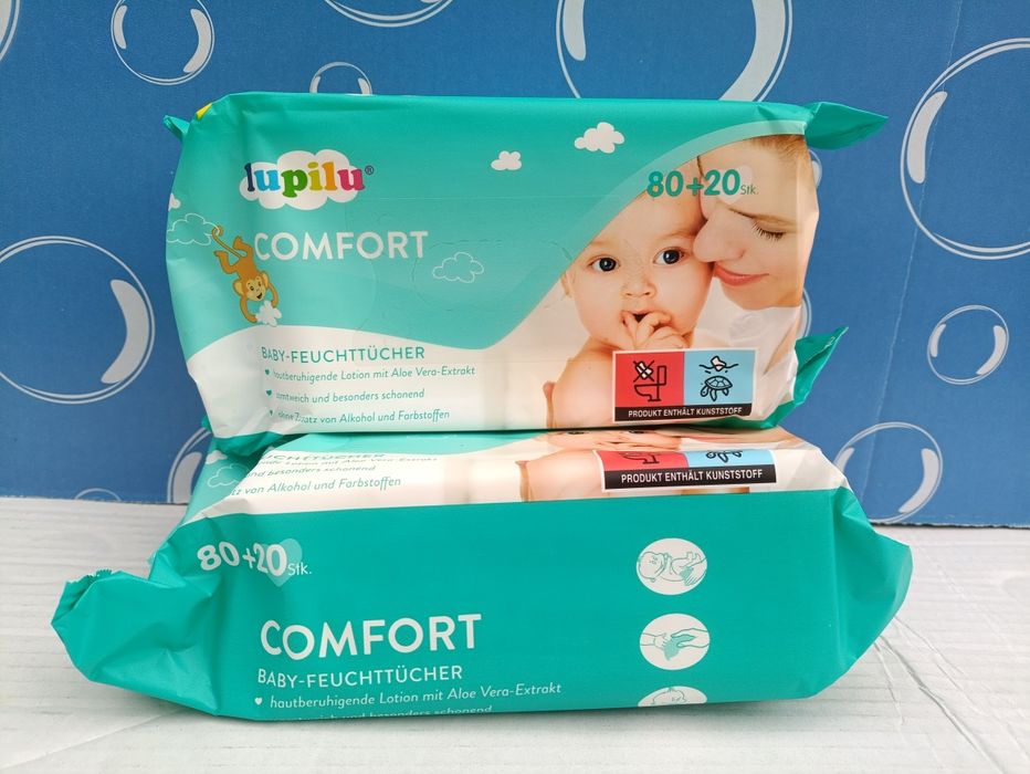 Дитячі Вологі серветки Lupilu 100 шт. Ціна-55грн.