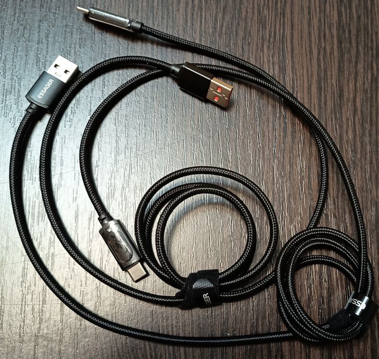 Кабель  USB-A - Type-C  7А на 100w с дисплеем  Essager