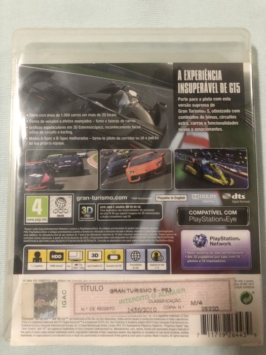 Jogo Gran Turismo 5 para PS3 ( portes incluídos)