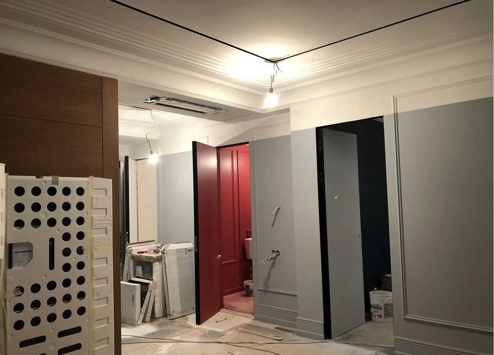 Шпаклевка и покраска стен и потолков, укладка ламината