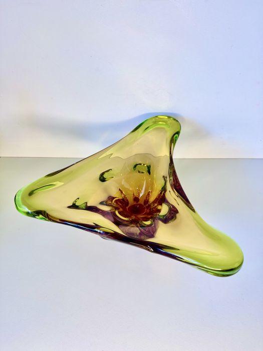 Ваза конфетница икорница Богемия Чехословакия Рапсодия 1970 года