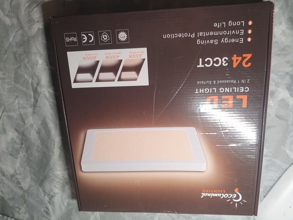 Plafon led nowy naturalny ciepły zimny