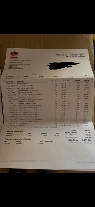 KTM SAS 1290 2020 Full extras