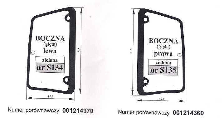 szyba do ciągnika Deutz-Fahr  5150, 5100P ,Lamborghini - S 134 S 135