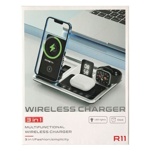 Бездротова Зарядка 4in1 Док-станція для iPhone + iWatch + Airpods