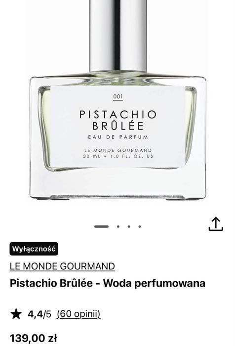 Perfumy Pistachio Brûlée 001 - Le Monde Gourmand