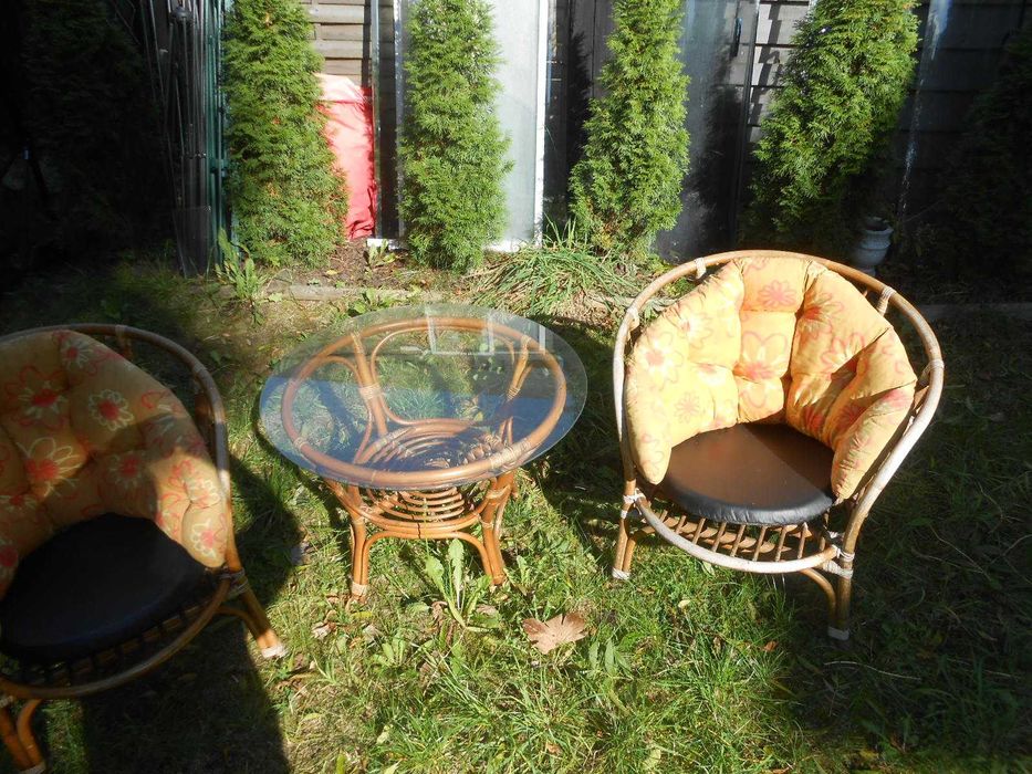 Zestaw ratanowy taras ogród