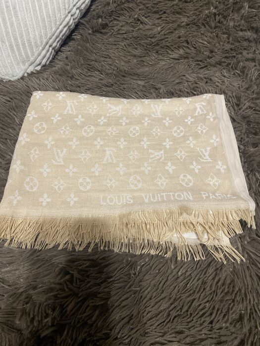 Szal Louis Vuitton beżowy