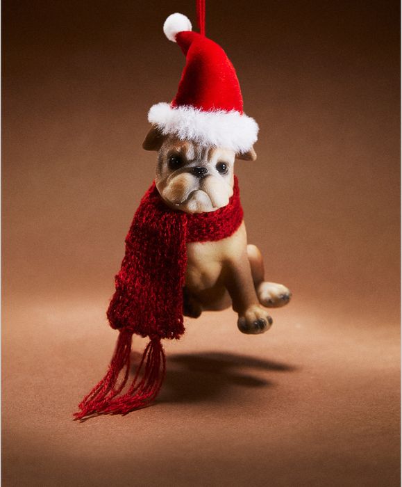 Enfeite BULDOGUE Resina Natal Zara Home NOVO