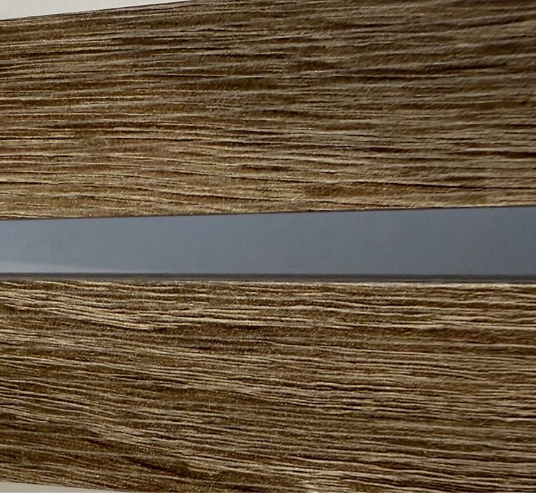 Lamele 3D szary dab, 4x3x280 cm, z frezem, nowe, 35 szt