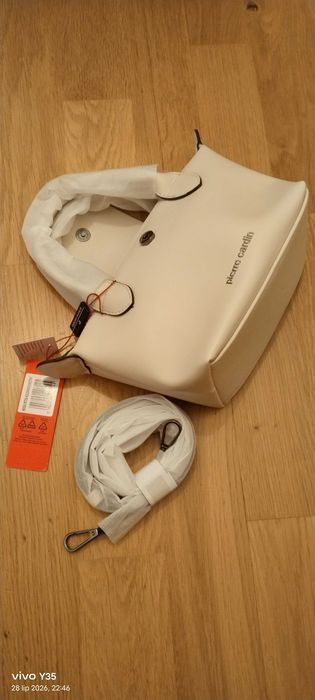 Nowa mała torebka Pierre Cardin beżowa