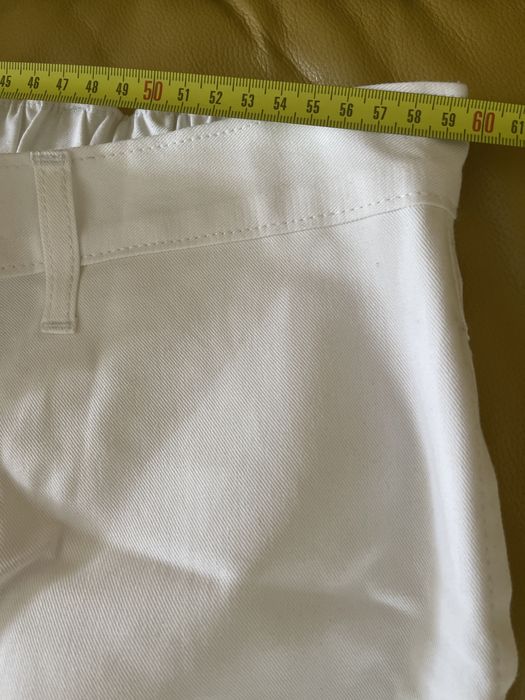 Nowe wielkie XXL robocze spodnie biale niemiecka produkcja