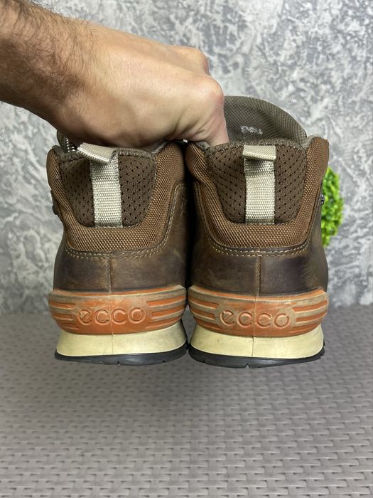 ECCO gore-tex ботинки 46 размер кожаные трекинговые коричневые