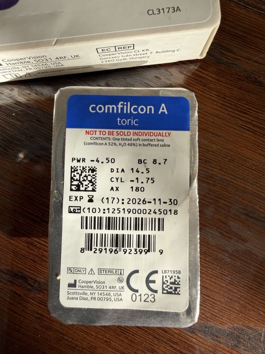 Контактні лінзи Biofinity toric