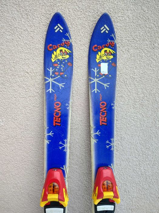 Narty dziecięce Tecno Pro Carvy 110cm z wiązaniami tanio