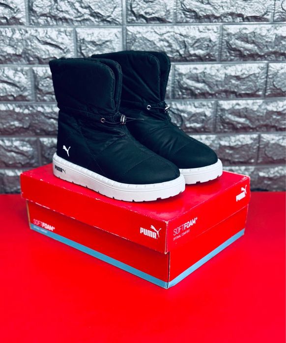 Дутики Puma женские теплые/ дутики плащевка с мехом пума