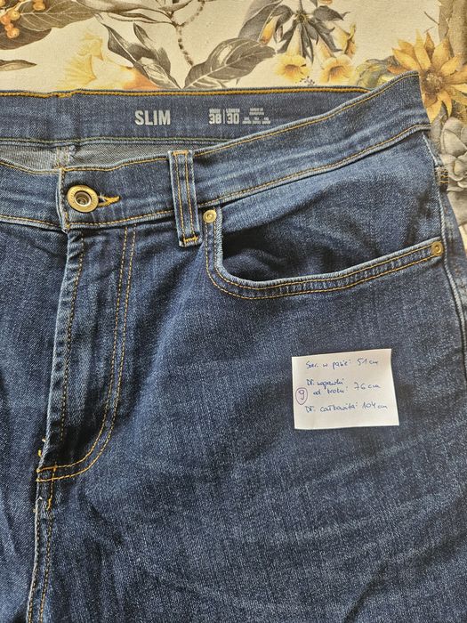 Spodnie męskie  jeansowe niebieskie F&F UK 38/30 slim