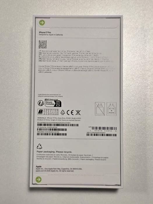 Apple iPhone 17 Pro Deep Blue 512Gb,