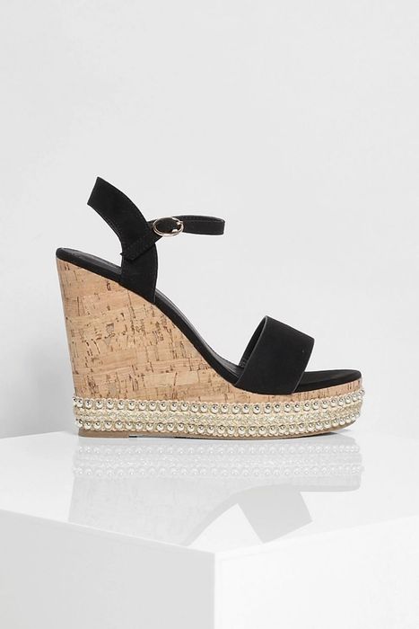 Boohoo,нові жіночі босоніжки на танкетці р.38