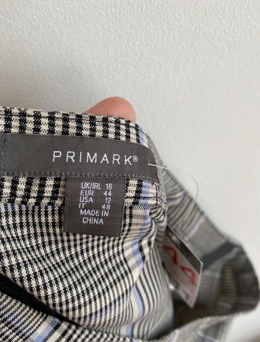 Спідниця Primark сіра в клітку M/L нова