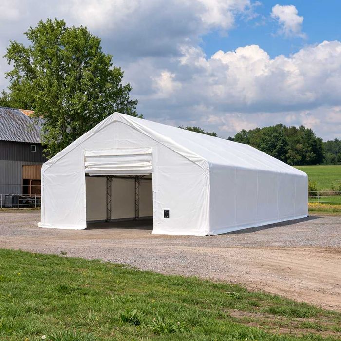 HALA NAMIOTOWA 8 × 12,2 m – BARDZO MOCNA KONSTRUKCJA, PVC 900 g/m²