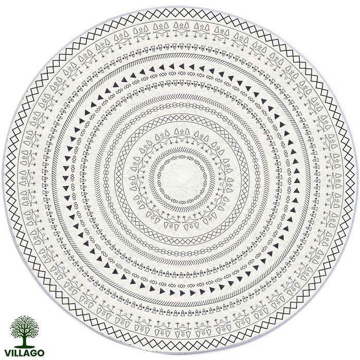 OKAZJA • Dywan okrągły Villago OVON 100x100 cm nowoczesny wzór Zenit