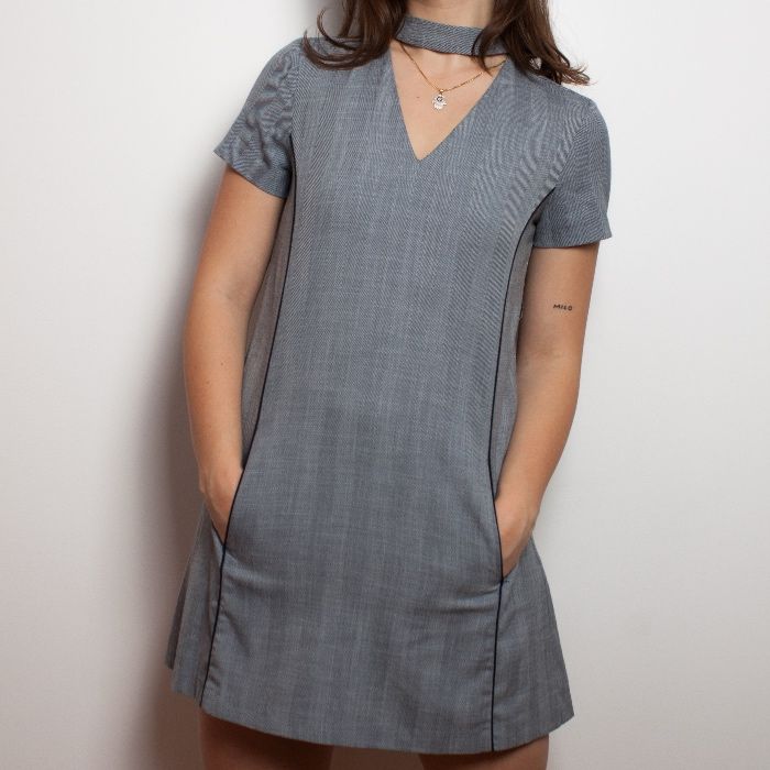 Szaroniebieska sukienka Zara S/M Zara