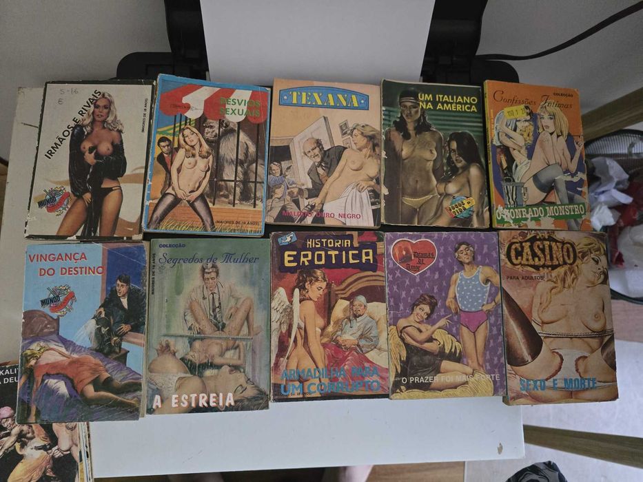 Lote de Revistas BD Antigas e Livros de Bolso Vintage (O Falcão, Tex, Ulisses 31)