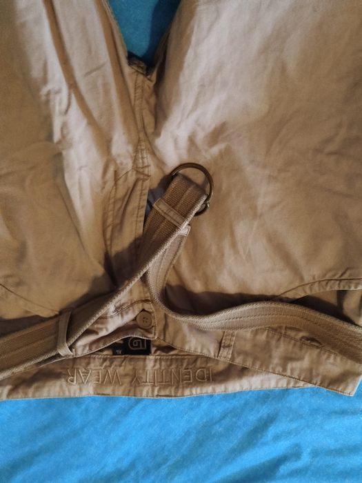 Proste beżowe karmelowe spodnie z prostą nogawką Identity Wear XL