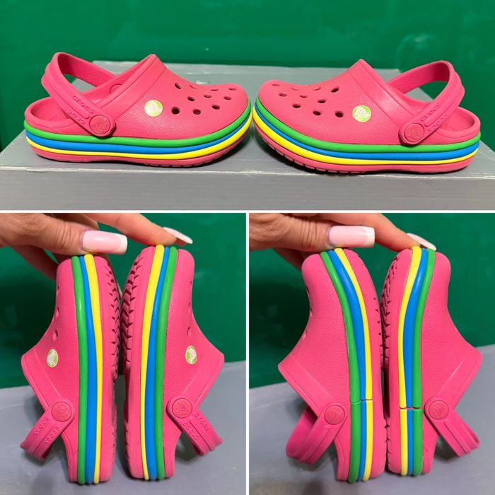 ‼️ крокси Crocs C 7 23 24 р оригінал сандалі босоніжки сандалі шузи аквашузи сланці шльопанці
