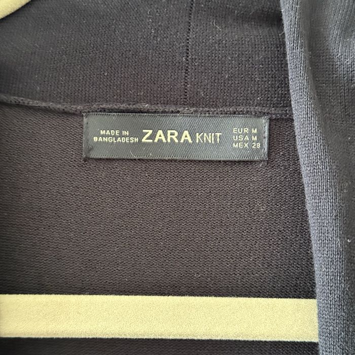 Sweter kardigan Zara 38 M granatowy z paskiem