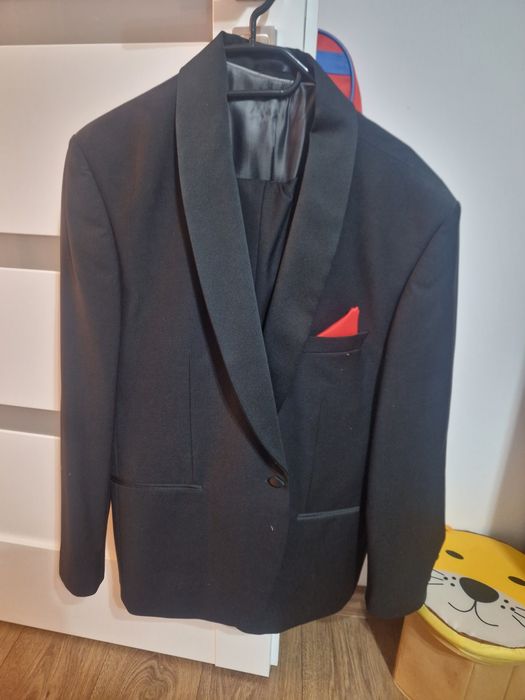 Garnitur męski czarny xl